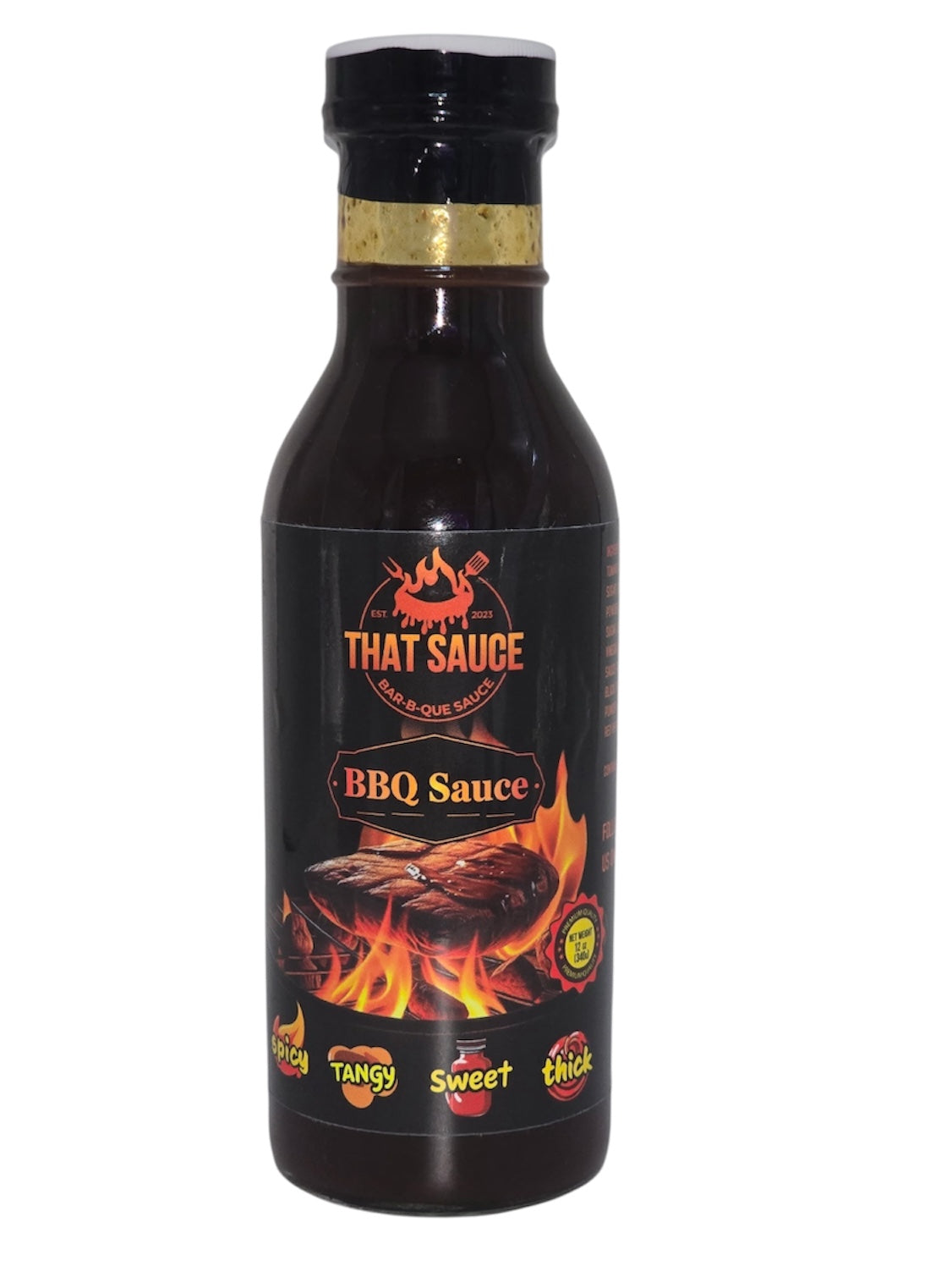 That Sauce Bar-B-Que Sauce, Spicy, 12.0 oz