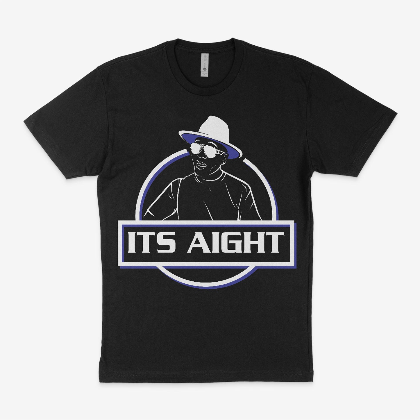 It's Aight T-Shirt (Black/White & Blue)