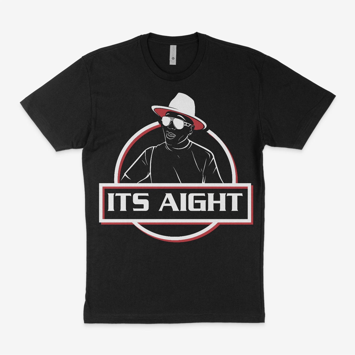 It's Aight T-Shirt (Black/White & Red)